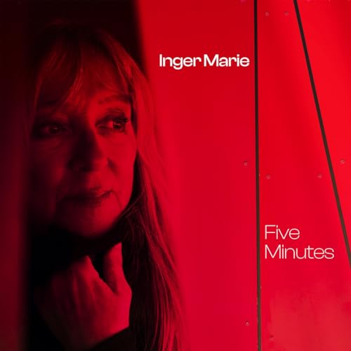 Red album cover featuring a portrait of singer Inger Marie.