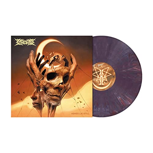 Ingested "Ashes Lie Still" vinyl record with skull and eclipse artwork.