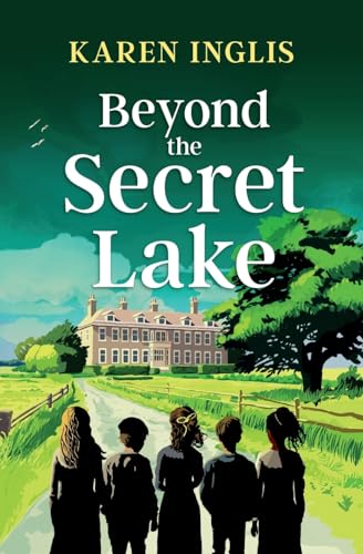 Book cover: children facing a large house near a lake.
