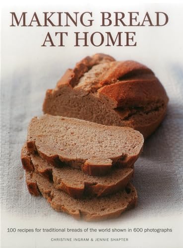 Book cover titled Making Bread at Home featuring a loaf and slices of bread.