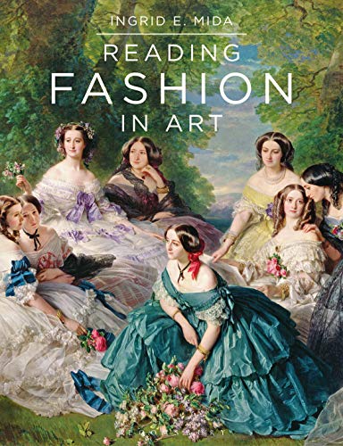 Book cover: “Reading Fashion in Art” with a 19th-century painting.