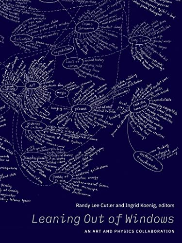 Dark blue book cover with white mind map and title "Leaning Out of Windows.
