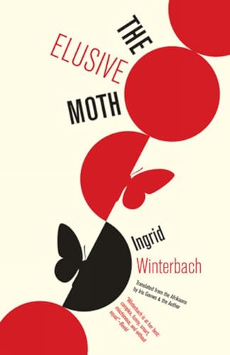 Book cover: "The Elusive Moth" with red circles and a black moth.