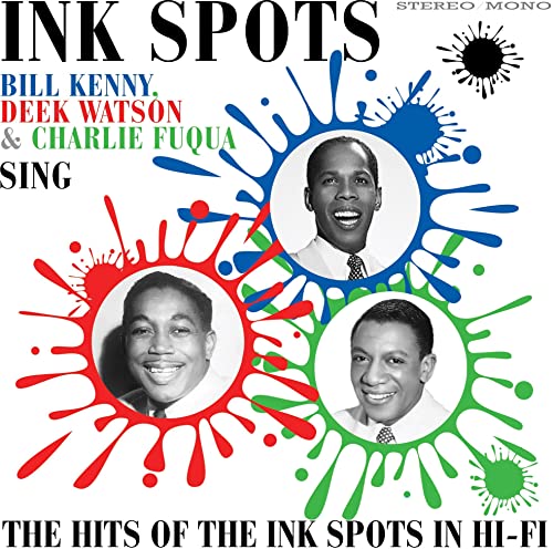CD cover featuring three black and white portraits of men inside colorful ink splatters.