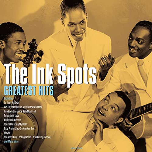 Sepia-toned album cover featuring The Ink Spots with instruments and a track list.