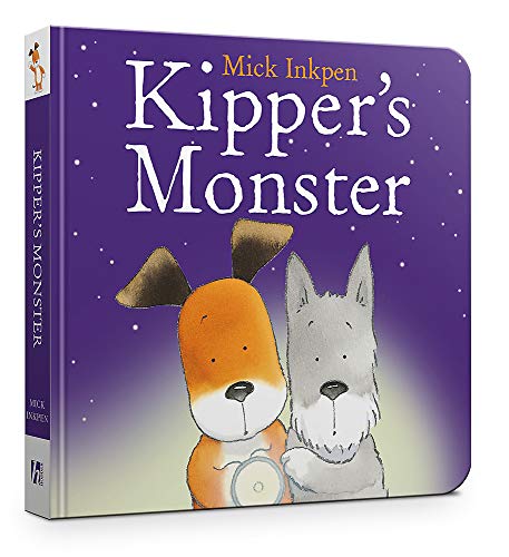 Book cover: Kipper’s Monster, featuring an orange dog and a grey dog.