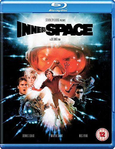 Innerspace" Blu-ray cover featuring a man miniaturized inside another person.