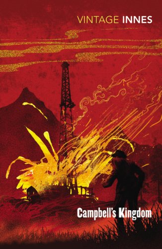Red book cover with oil derrick, flames, and silhouetted figure.