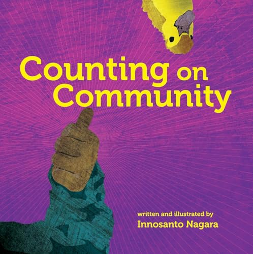 Book cover: “Counting on Community” with a bird and hand illustration.