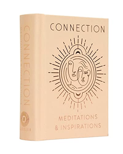 Beige book titled Connection: Meditations & Inspirations with a sun and face illustration.