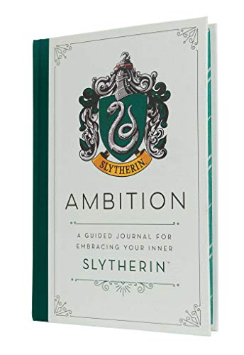 Green Slytherin house journal with crest and the word "Ambition.