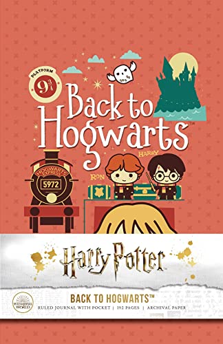 Harry Potter" themed journal cover with Hogwarts Express, characters, and castle.
