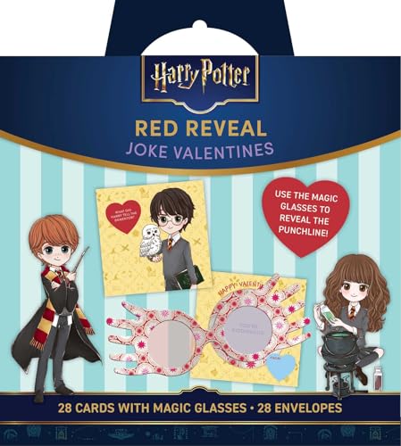 Harry Potter Valentine’s card set with cartoon characters and magic glasses.