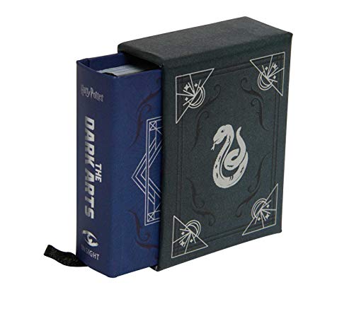 Small blue “Harry Potter: The Dark Arts” book in a black box.