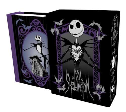 Black hardcover book featuring Jack Skellington with purple accents and bats.