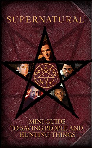 Supernatural mini book cover with a pentagram framing photos of the main cast.