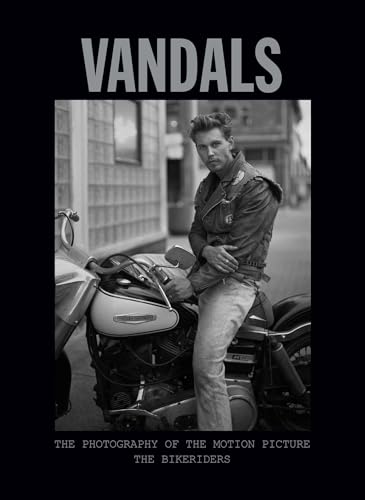Black and white book cover featuring a biker and motorcycle.