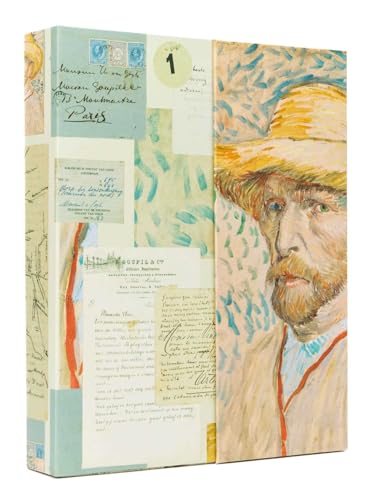 Stationery set box with Van Gogh’s portrait and letter fragments.