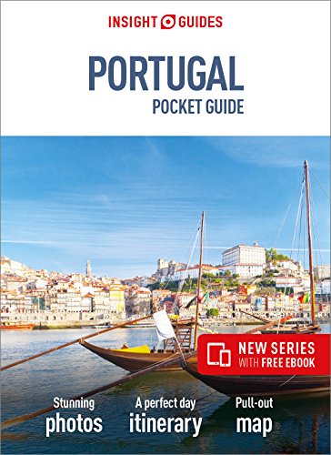 Insight Guides Pocket Portugal travel guide cover with a coastal city view.