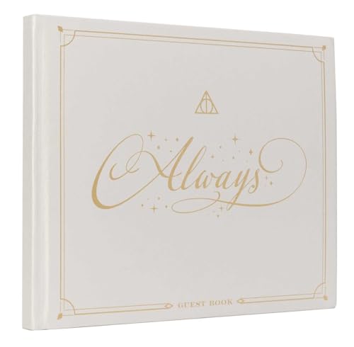 Harry Potter themed wedding guest book with Hogwarts or magical elements on the cover.
