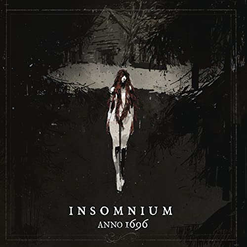 Dark album cover featuring a ghostly figure in a snowy, wooded landscape.