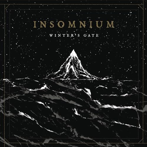 Insomnium “Winter’s Gate” vinyl album cover: stark mountain against a dark sky.
