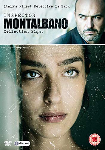 DVD cover for "Inspector Montalbano - Collection 8" featuring two faces.
