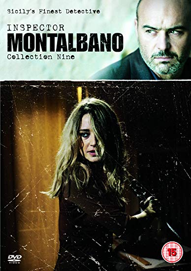 DVD cover for "Inspector Montalbano Collection 9" featuring a man and a woman.