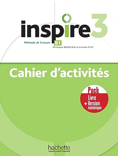 Inspire 3 French activity book cover, includes digital version access.