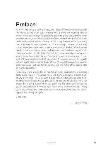 Book page with text: preface from "The SnapRevise Analysis Guides".