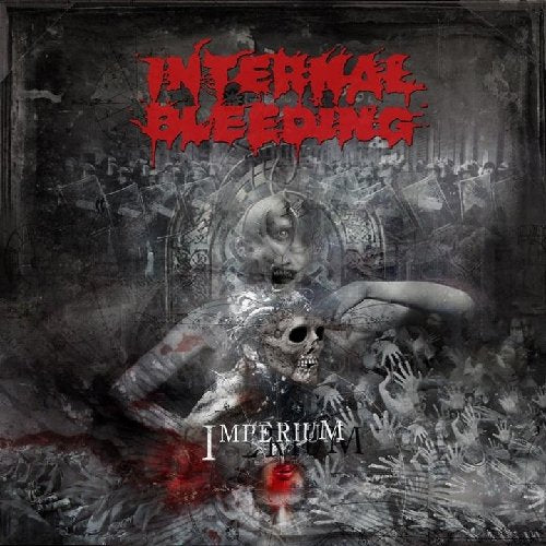 Album cover with a grotesque, gothic image and red and white text.