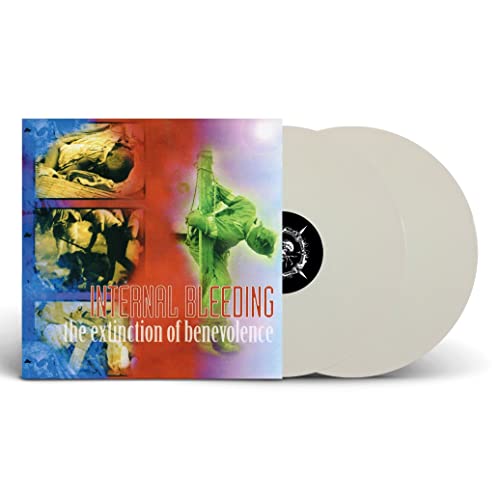 Internal Bleeding vinyl record with cover art depicting war imagery.
