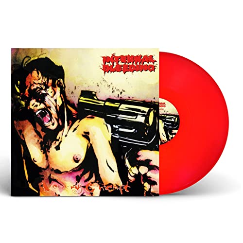Vinyl record for Internal Bleeding's "Voracious Contempt" with violent cover art.