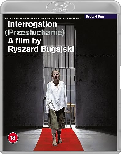 Interrogation" Blu-ray cover featuring a woman in front of prison bars.
