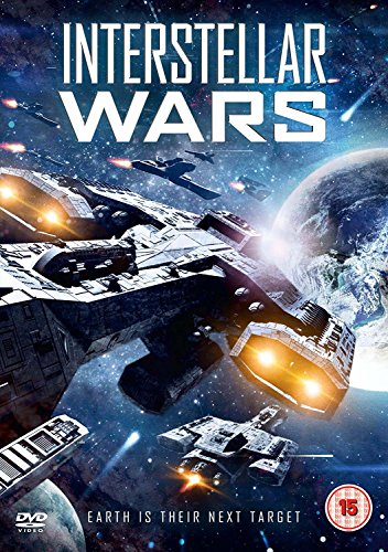 Interstellar Wars" DVD cover featuring spaceships battling near Earth.