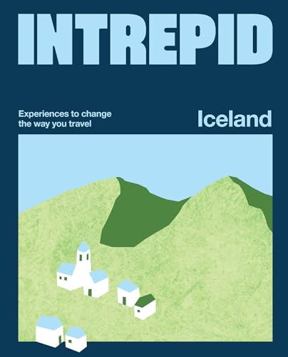 Book cover: “Intrepid Iceland” with stylized landscape and white church.
