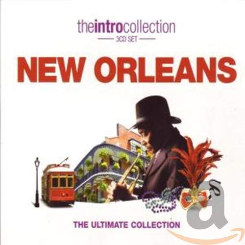 CD cover for “New Orleans” collection featuring a musician and streetcar.