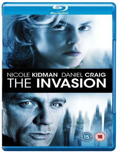 Blu-ray cover for The Invasion featuring Nicole Kidman and Daniel Craig in blue tones.