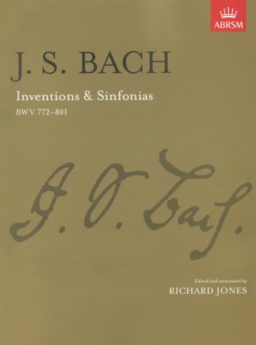 Sheet music cover for Bach’s Inventions & Sinfonias, edited by Jones.