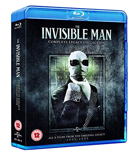 Blu-ray case for "The Invisible Man: Complete Legacy Collection" featuring a bandaged face.