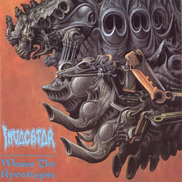 Album cover: dark, surreal art with mechanical and organic forms.