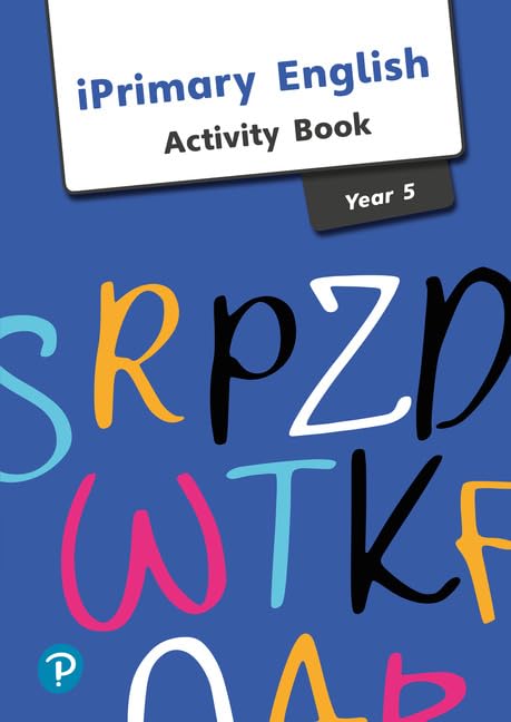 iPrimary English Activity Book Year 5 cover with colorful letters.