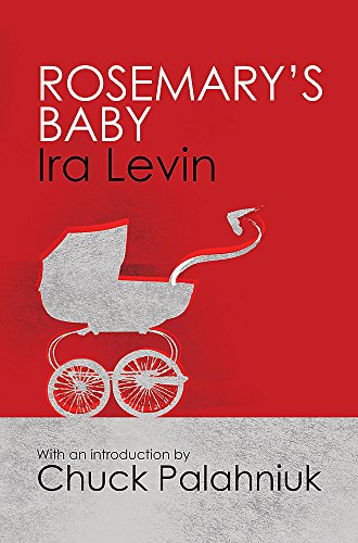 Book cover for Rosemary's Baby by Ira Levin featuring a silver baby carriage illustration.