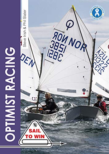 Book cover featuring Optimist sailboats racing on blue water.