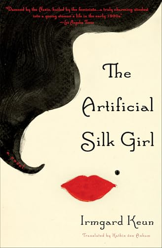 Book cover: stylized black hair, red lips, and title "The Artificial Silk Girl".