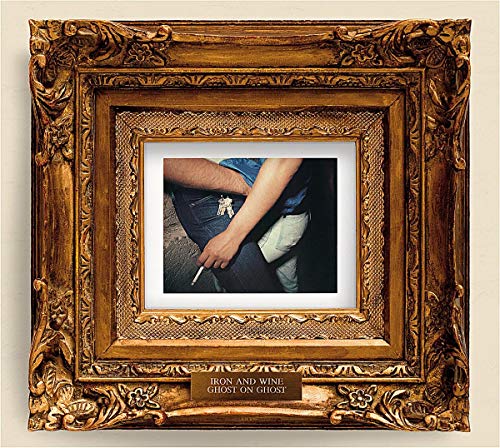 Album cover for Iron & Wine’s “Ghost on Ghost” in an ornate gold frame.
