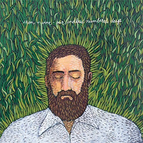Painted album cover featuring a man with a beard surrounded by green foliage.