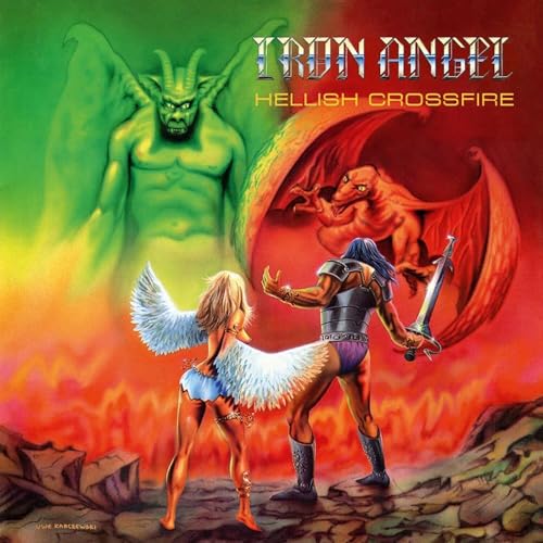 Album cover: fantasy art with a demon, dragon, and armored figure.