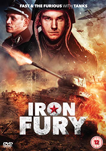 DVD cover art featuring a tank, soldiers, and war scenes with the title Iron Fury.