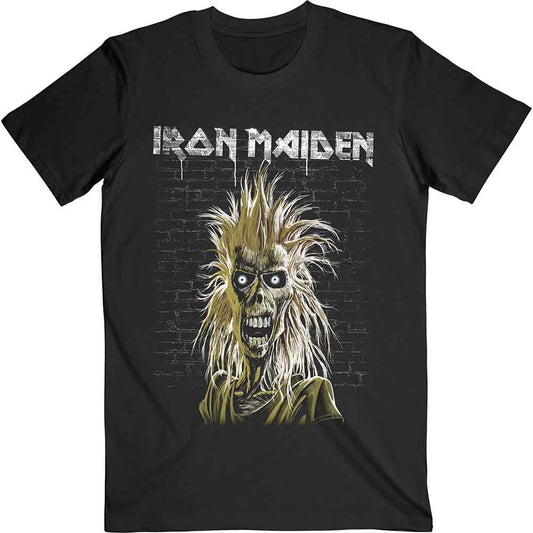 Black Iron Maiden t-shirt featuring the Powerslave album artwork with Eddie as a pharaoh.
